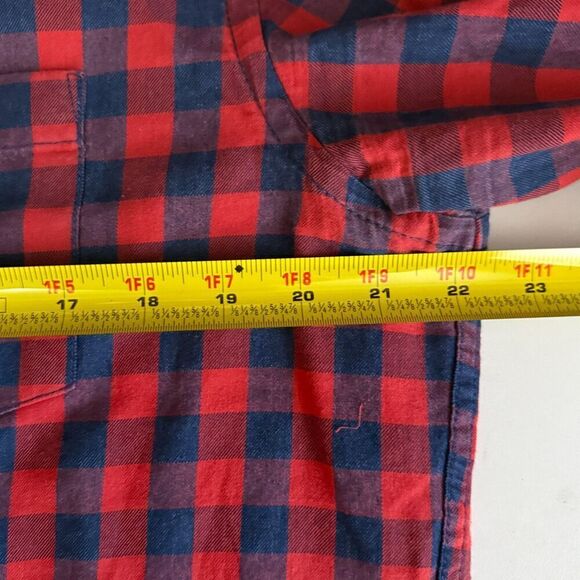 Old Navy Red and Blue Plaid Button Down Long Sleeve Shirt Size L - Picture 11 of 11